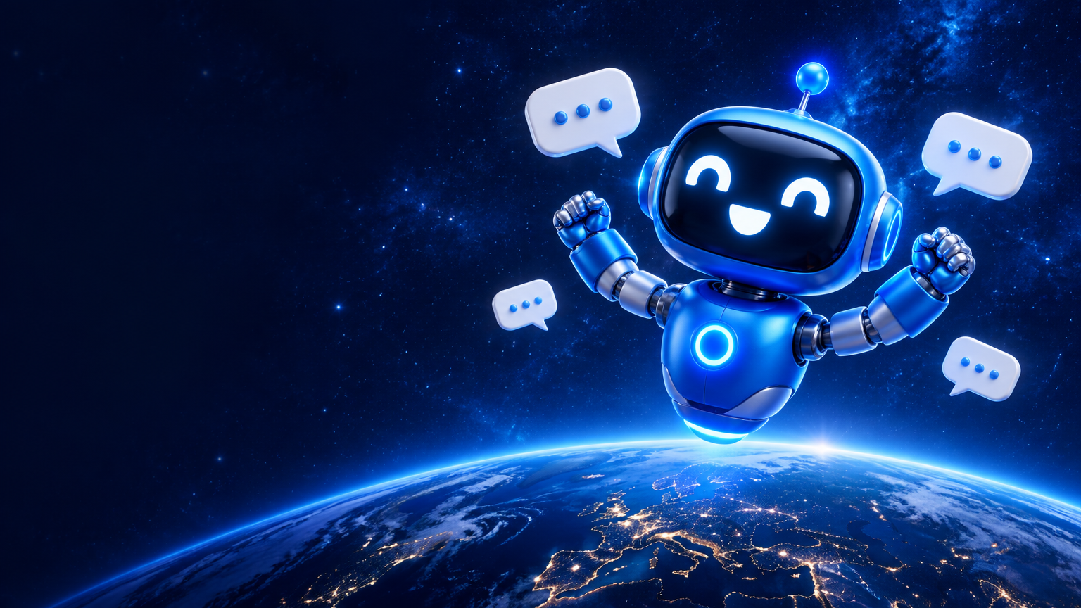 DigiLabzz robot nad planetom Zemljom